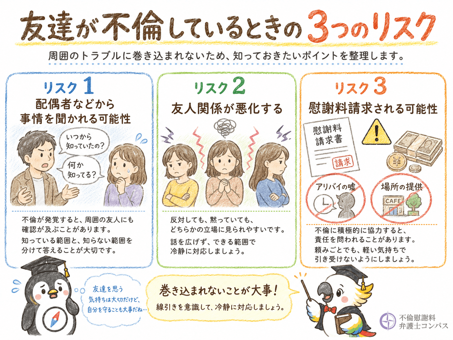 ３章　友達が不倫している場合のリスク３つ